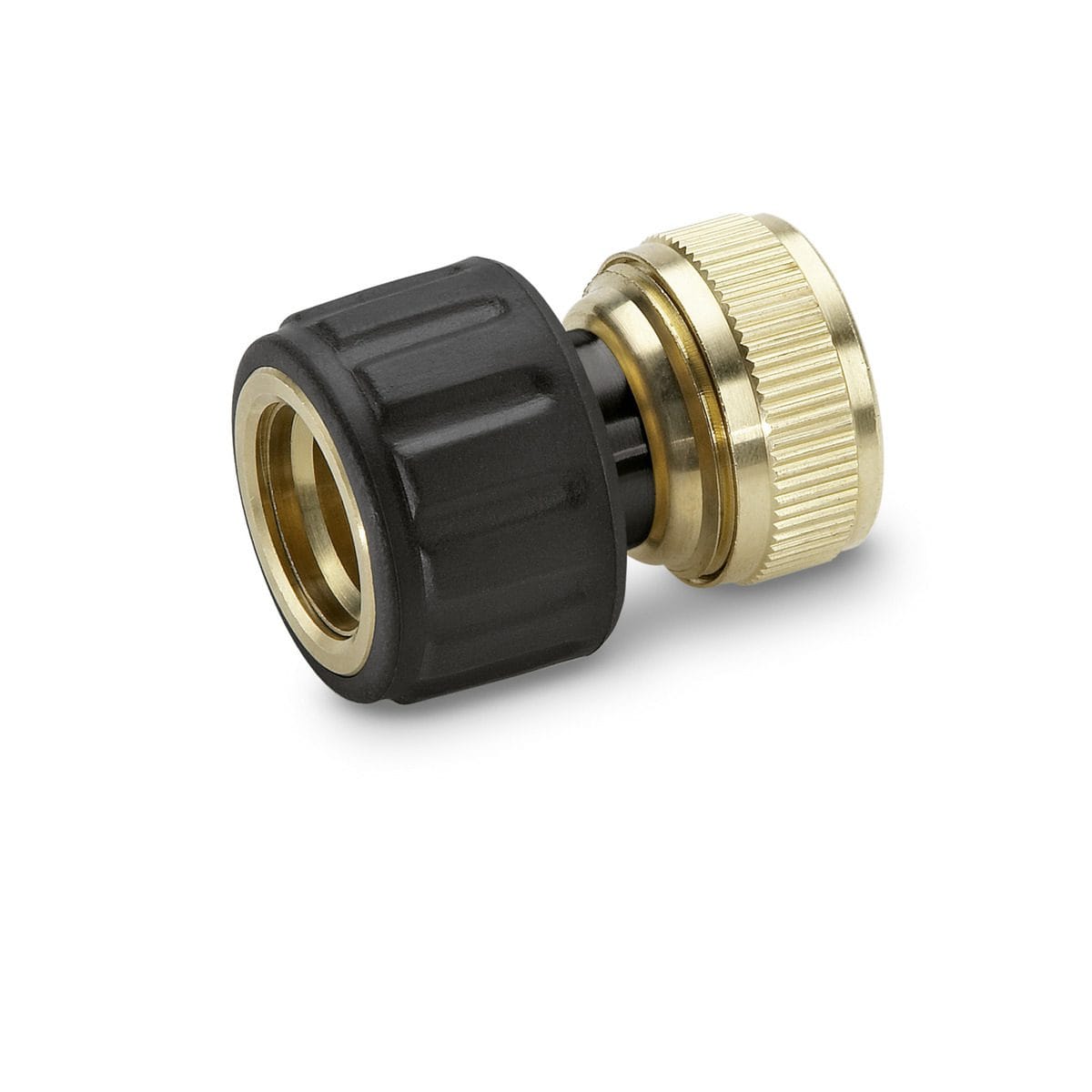 Месингов куплунг за маркуч 1/2" и 5/8" с Aqua Stop